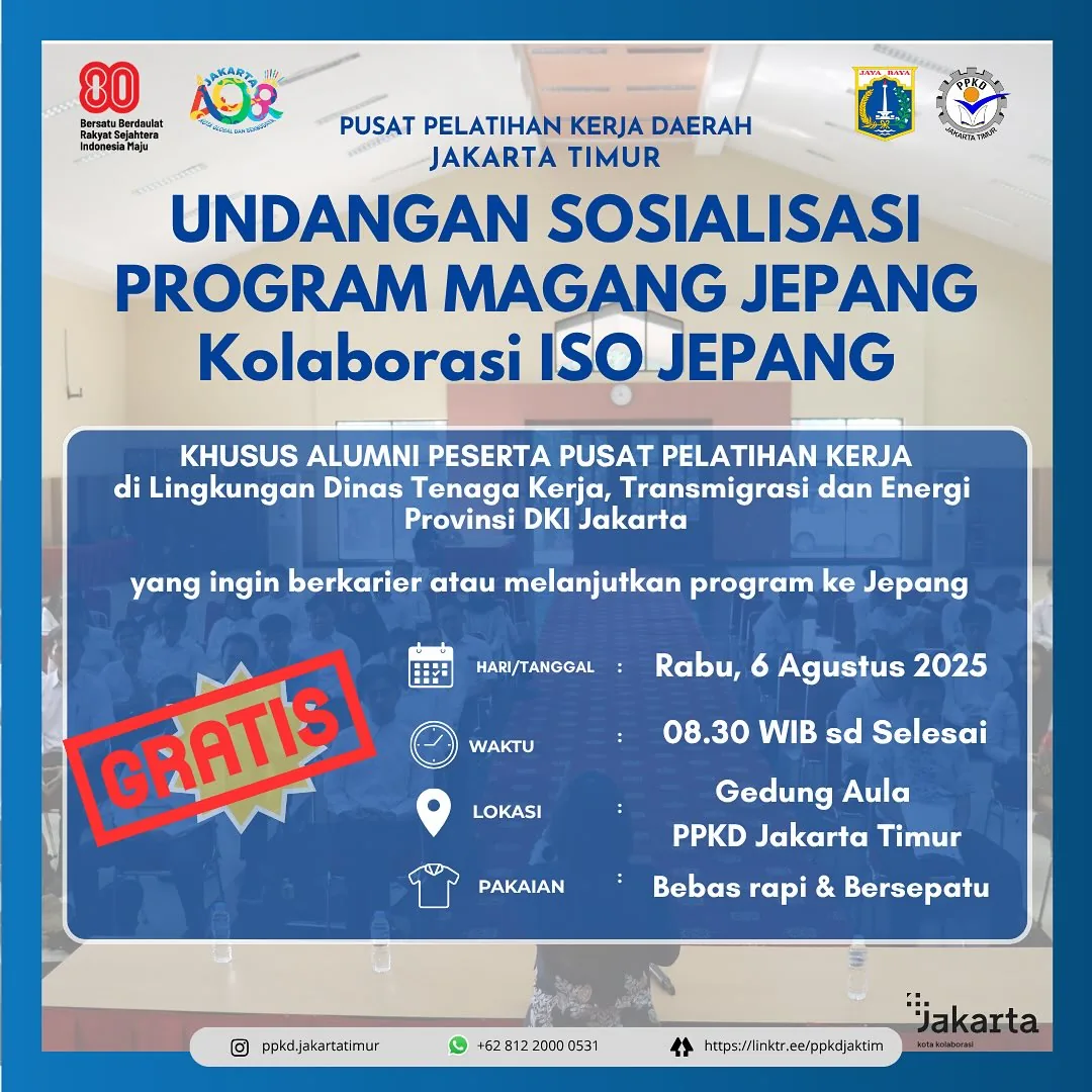 UNDANGAN SOSIALISASI PROGRAM MAGANG JEPANG – PPKD KABUPATEN PADANG PARIAMAN